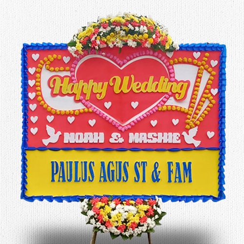 Papan Bunga Wedding BPSW-06